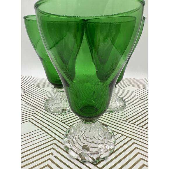 Anchor Hocking Burple-Inspiration Green Water Goblet Set Of 5 - Picture 2 of 6